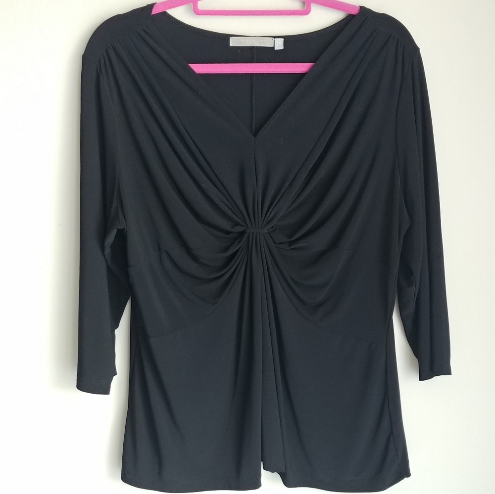 Black quarter sleeve dress shirt